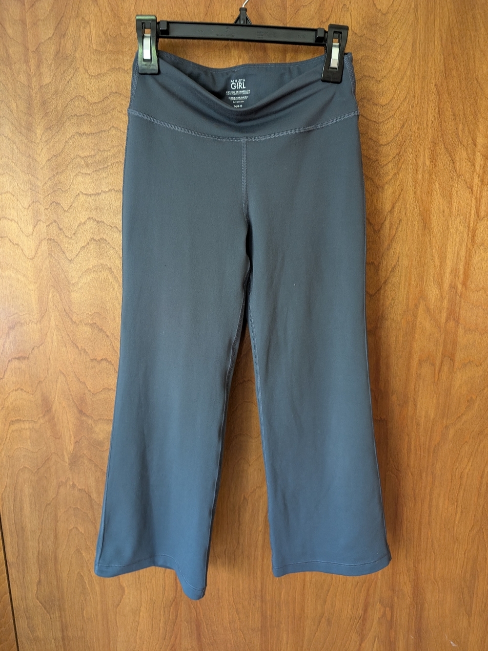 Athleta Girl Chit Chat Flare Capri Gray Leggings M 8-10